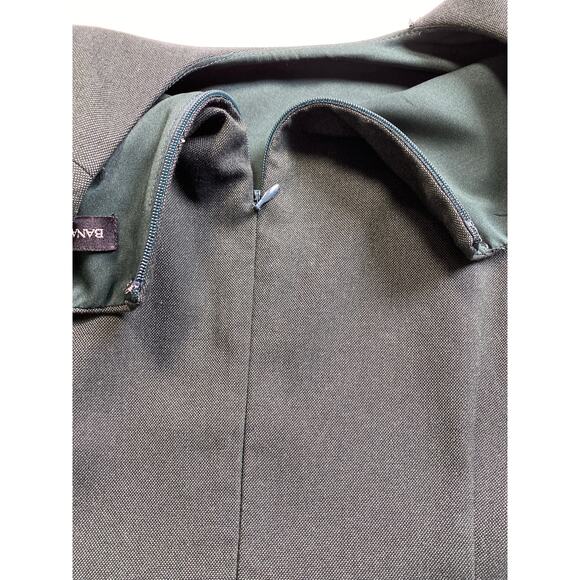 Banana Republic Sleeveless Asymmetrical Flounce Dress Size 4 Green Quiet Luxury - Picture 5 of 10